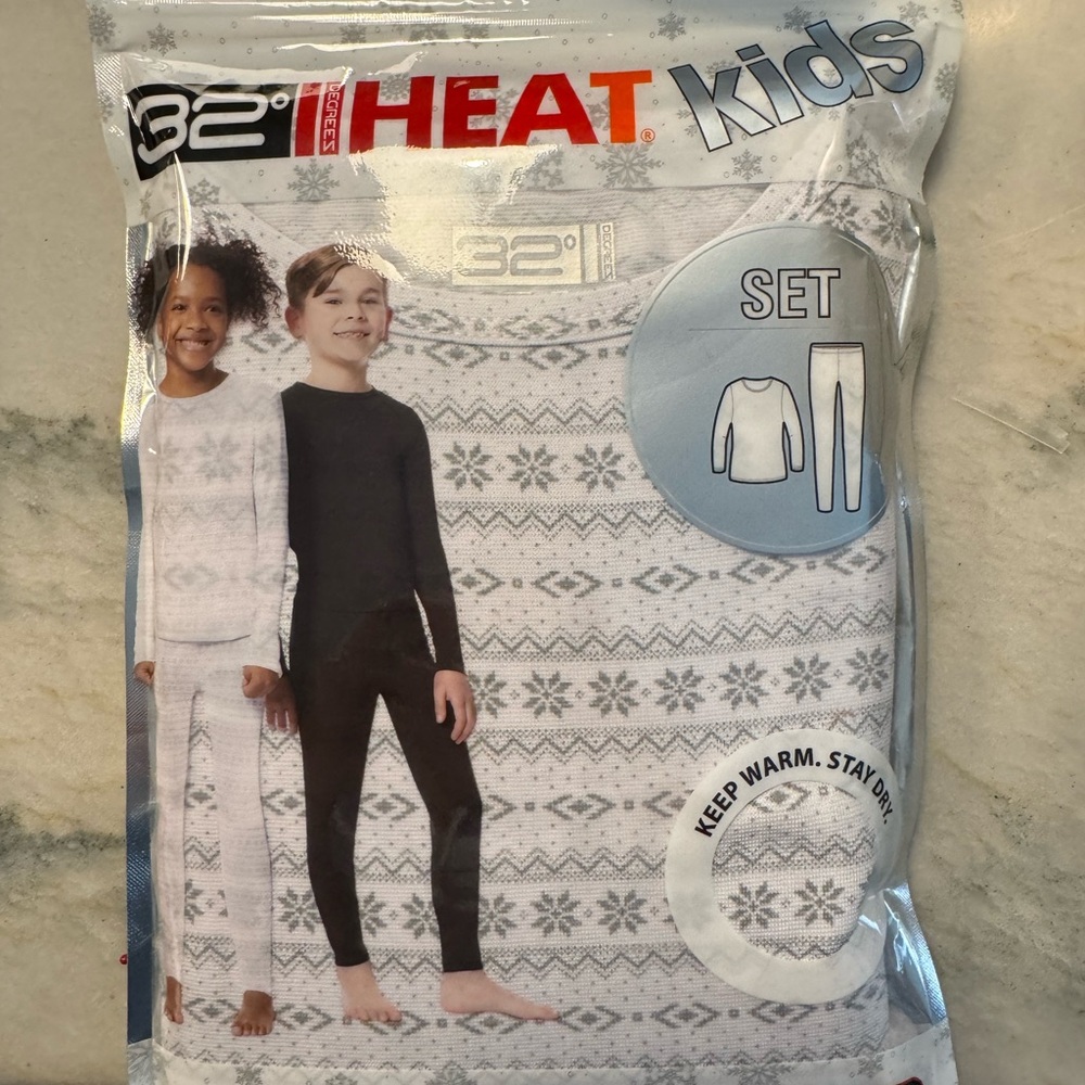 32 Degrees Kids Thermal Set Size Small 6/7